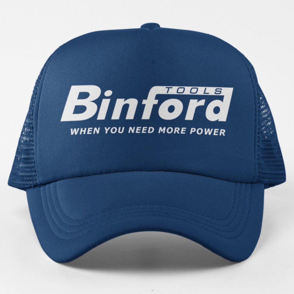 NEW Binford Tools Logo Foam Trucker Mesh Snapback Hat NAVY